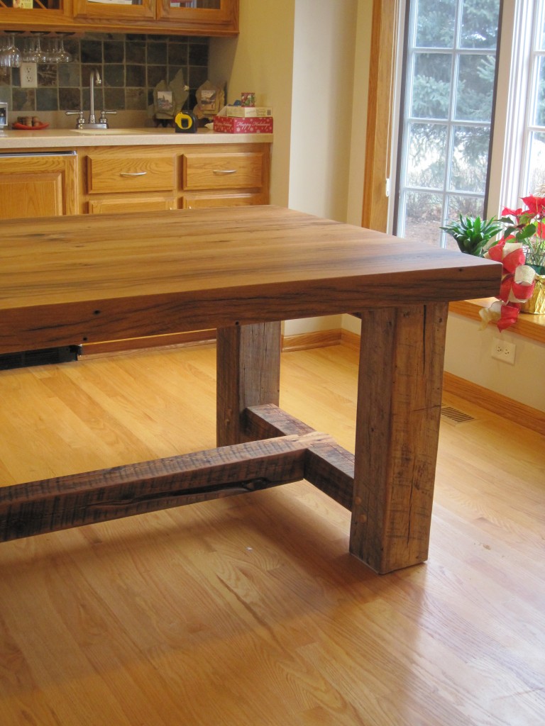 Barnwood Oak Table Detail